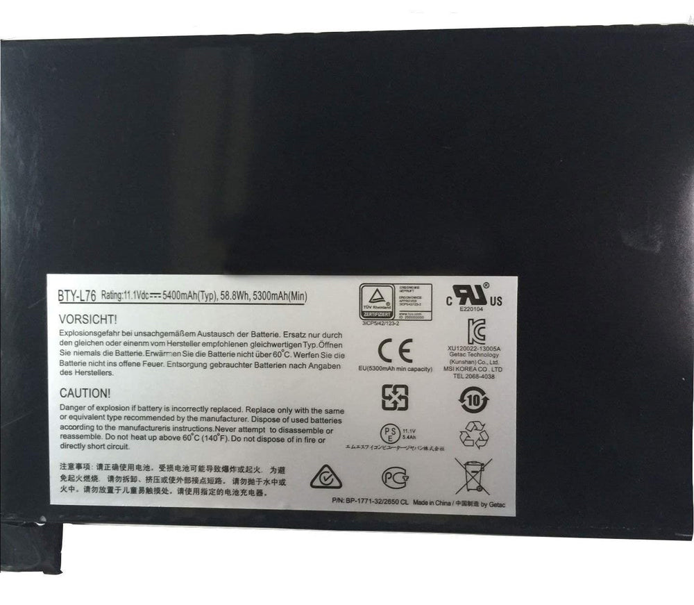 BTY-L76 MSI GS70 6QE-033CZ Stealth Pro, GS70 -2PE, GS70 20D Laptop Battery - JS Bazar