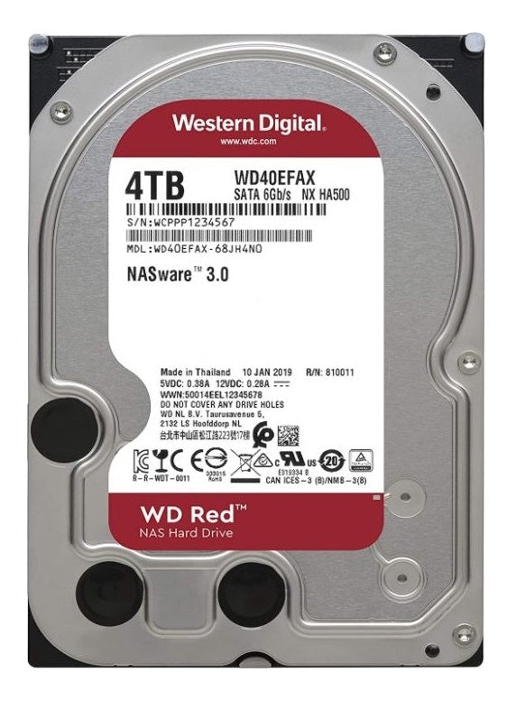 Western Digital WD Red 4TB NAS Internal Hard Drive - 5400 RPM Class, SATA 6 Gb/s, 256 MB Cache, 3.5 Inch | WD40EFAX - JS Bazar