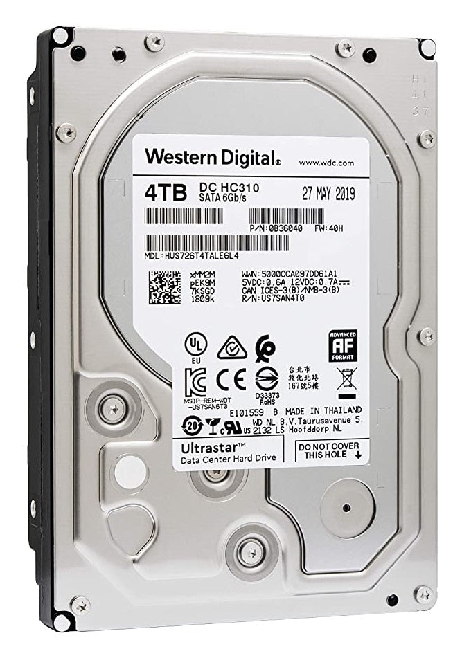 WD/HGST Ultrastar 7K6 (3.5’’, 4TB, 256MB, 7200 RPM, SATA 6Gb/s, 512E SE) Data Center Hard Drive | HUS726T4TALE6L4 - JS Bazar