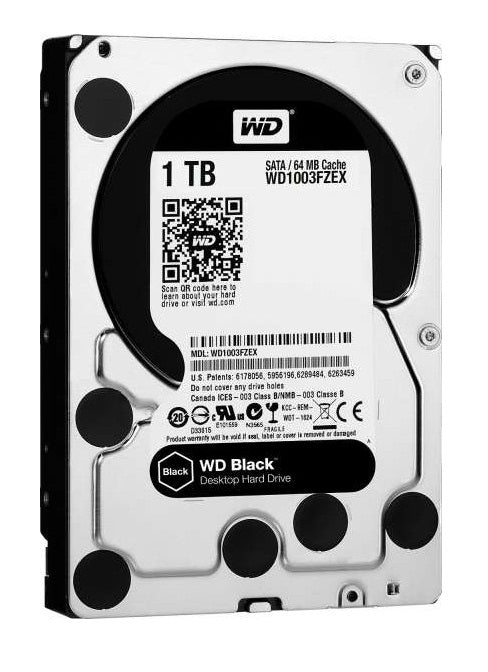 WD 1TB Black Performance Desktop Hard Disk Drive - 7200 RPM SATA 6 Gb/s 64MB Cache 3.5 Inch | WD1003FZEX-00K3CA0 Hard Drives JS Bazar