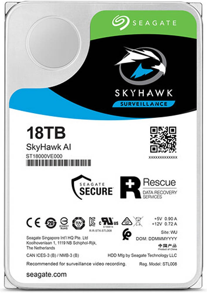 Seagate SkyHawk 18TB AI SATA III 3.5" Internal Surveillance Hard Drive : ST18000VE002 Hard Drives JS Bazar