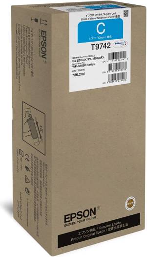 Epson T9742 CYAN Ink Cartridges, 735.2 ML (T9742) Cartridges JS Bazar