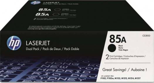 HP 85A Black Original LaserJet Toner Cartridges Dual Pack - CE285AD Toners JS Bazar