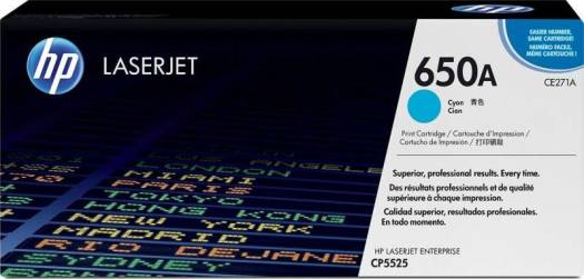 HP 650A Color LaserJet Cyan Print Cartridge : CE271A Toners JS Bazar