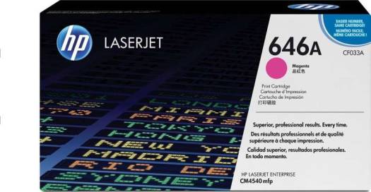 HP 646A Magenta LaserJet Toner Cartridge : CF033A Toners JS Bazar