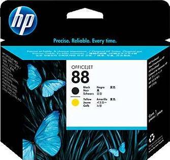 HP 88 Black and Yellow Original Printhead : C9381A Cartridges JS Bazar
