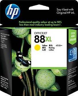 HP 88XL High Yield Yellow Original Ink Cartridge : C9393A Cartridges JS Bazar