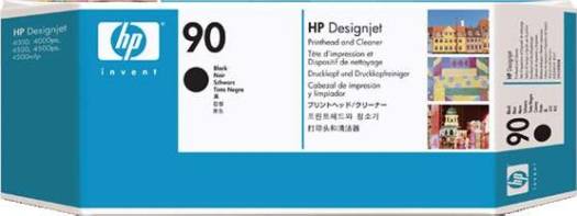 HP 90 Black Printhead and Printhead Cleaner : C5054A Cartridges JS Bazar
