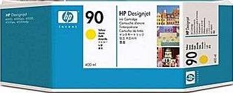 HP 90 3-pack 400-ml Yellow DesignJet Ink Cartridges : C5085A Cartridges JS Bazar