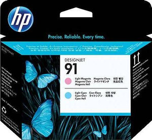 HP 91 Light Magenta and Light Cyan DesignJet Printhead : C9462A Cartridges JS Bazar