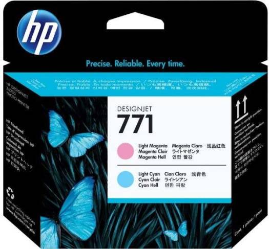 HP 771 Light Magenta and Light Cyan Printhead : CE019A Cartridges JS Bazar