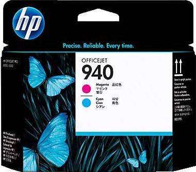 HP 940 Magenta and Cyan Original Printhead : C4901A Cartridges JS Bazar
