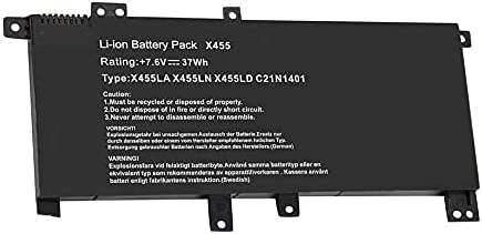 c21n1401-02 replacement battery for asus c21n1401, x455la, 4030u, n4030u, wx002d, wx058d (7.5v, 37wh) - JS Bazar