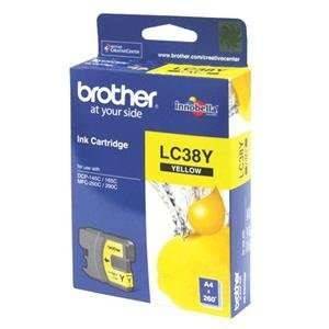 Brother LC38Y Ink Cartridge (Yellow Color) Cartridges JS Bazar