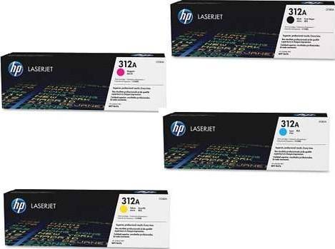 HP 312A Four Pack Black & Colors Ink Cartridge Set - Black/Yellow/Cyan/Magenta Toners JS Bazar