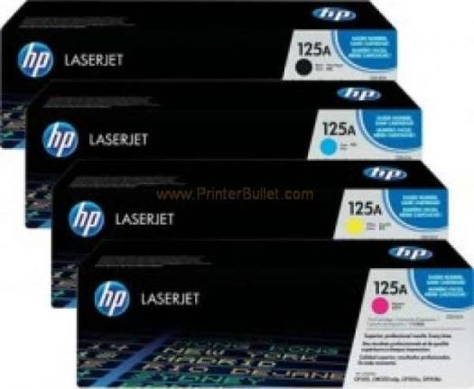 HP 125A Four Pack Black & Colors Ink Toner Cartridge Set - Black/Yellow/Cyan/Magenta Toners JS Bazar