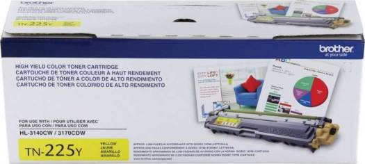 Brother Printer High Yield Yellow Toner Cartridge -2200 pages (TN225Y) Toners JS Bazar