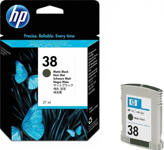 HP 38 Matte Black Pigment Original Ink Cartridge : C9412A Cartridges JS Bazar