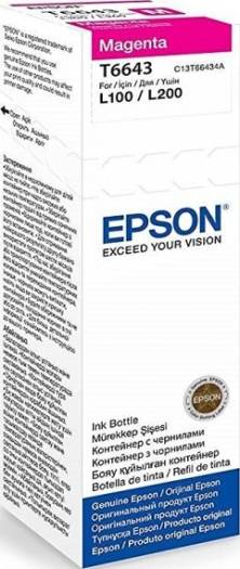 EPSON Genuine Refill Ink 70ml Magenta Color (T6643) Cartridges JS Bazar