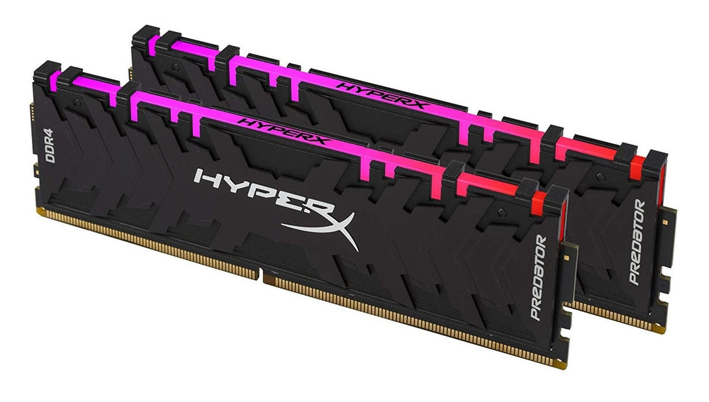 Kingston HyperX Predator DDR4 RGB 16GB kit (2x8) 3200MHz CL16 DIMM XMP RAM Memory/Infrared Sync Technology Black | HX432C16PB3AK2/16 - JS Bazar