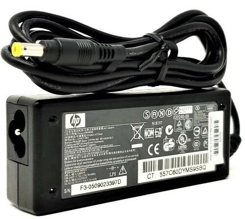 Replacement Laptop Adapter for HP 18.5V, 3.5A AC (Yellow Pin) - JS Bazar