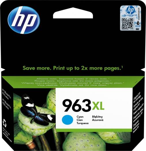 HP 963XL High Yield Cyan Original Ink Cartridge : 3JA27AE XL Cartridges JS Bazar