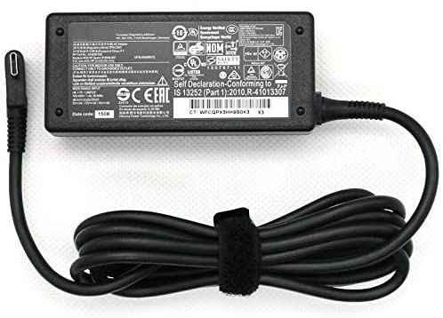 45W USB Type C Charger for HP Chromebook X360 14 14A G5 11 11A G8 G7 G6 G1 G2 EE 14-CA000 11-AE000 14-ca061dx 14-ca051wm 14-ca052wm 14-ca091wm 14-ca020nr 14-ca060nr 14-ca043cl 11-ae051wm l43407-001 Laptop Charger JS Bazar