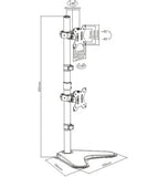 Dual Screens Economical Double Joint Articulating Steel Stand | 91-ldt12t02v Desktop Mount JS Bazar