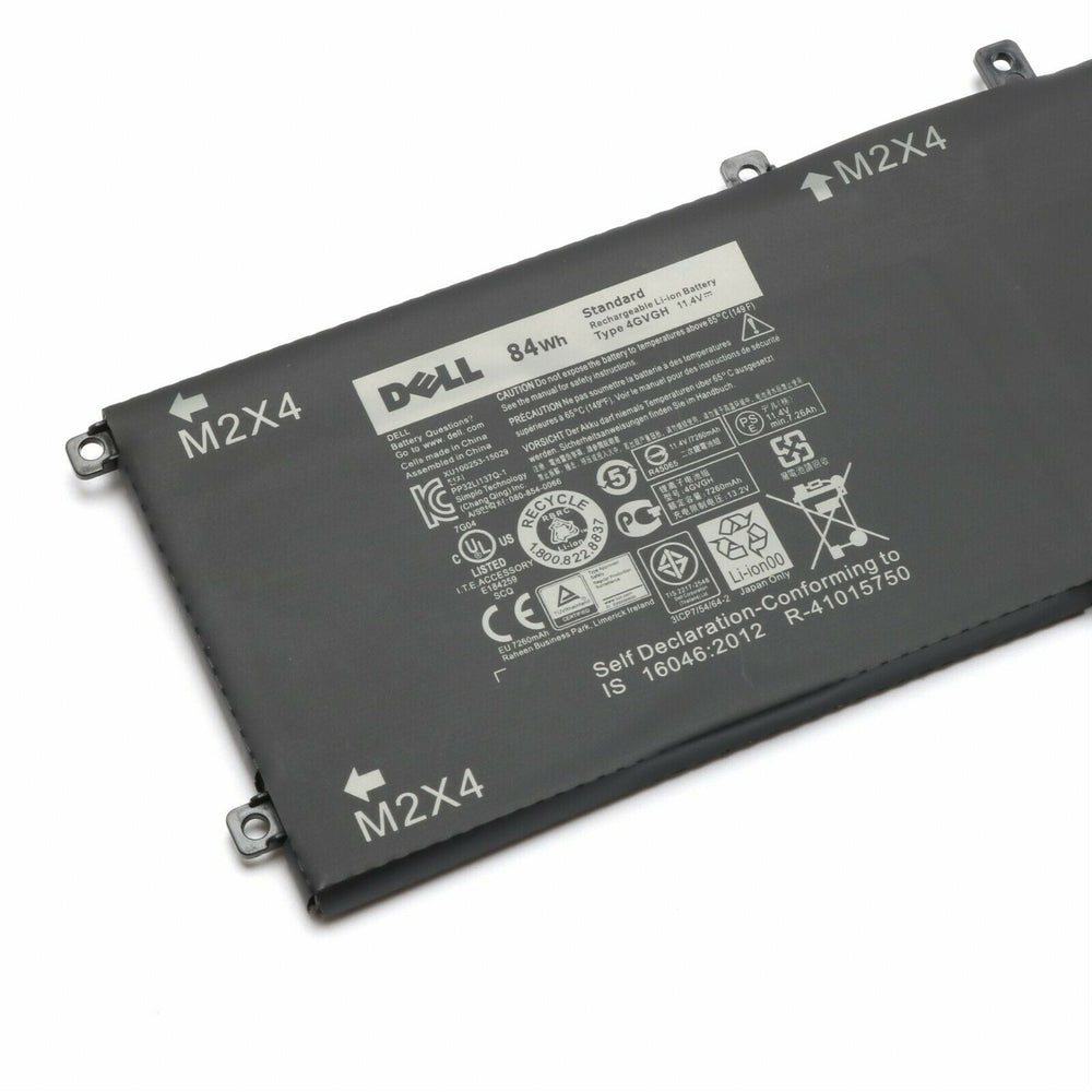 Dell Precision XPS 15 9550 5510 Series 11.4V 84Wh 4GVGH 1P6KD Laptop Tablet Battery - JS Bazar