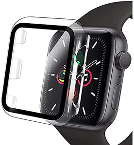 Apple Watch Case with Screen Protector, Clear Hard PC Bumper Case + 9H Bulletproof Tempered Glass - JS Bazar