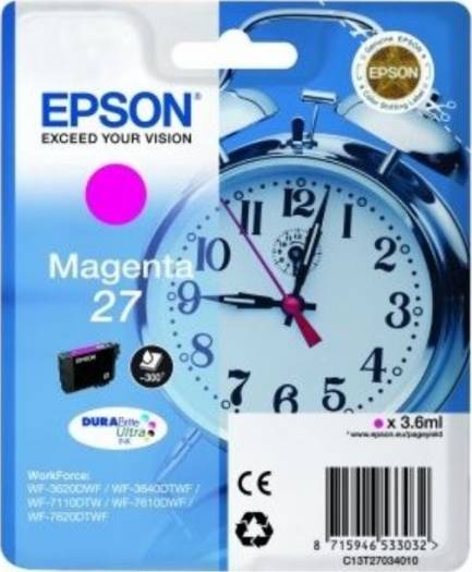 Epson 27 Ink Cartridge Genuine Magenta (T2703) Cartridges JS Bazar