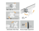 dual screens heavy-duty aluminum monitor arms | 91-ldt38c02 Desktop Mount JS Bazar