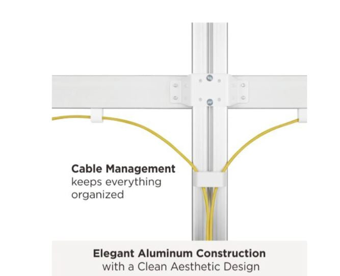 dual screens heavy-duty aluminum monitor arms | 91-ldt38c02 - JS Bazar