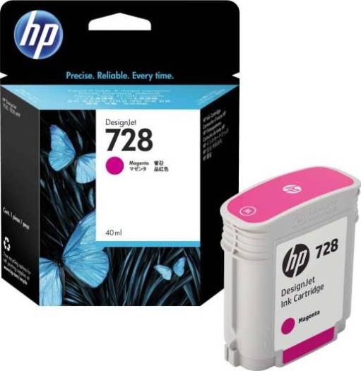 HP 728 40-ml Magenta DesignJet Ink Cartridge : F9J62A Cartridges JS Bazar