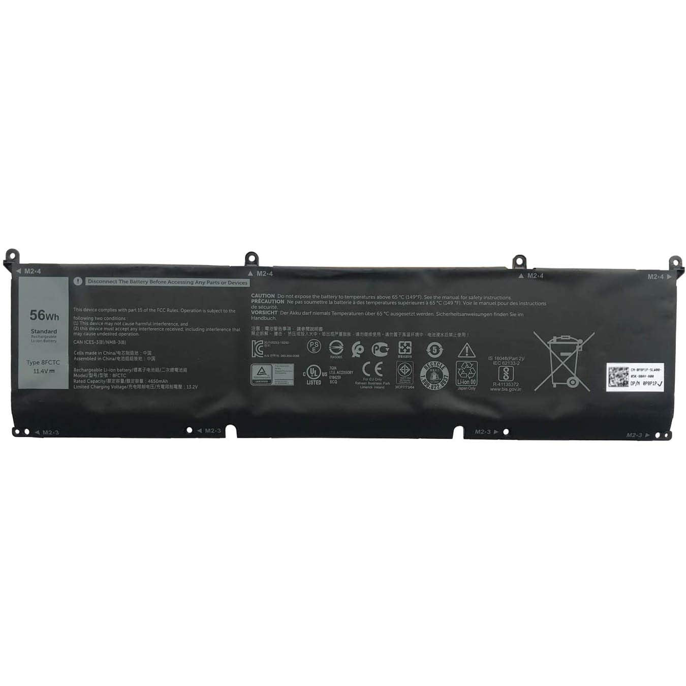 Replacement 8FCTC Dell XPS 15 9500 Series Replacement Laptop Battery