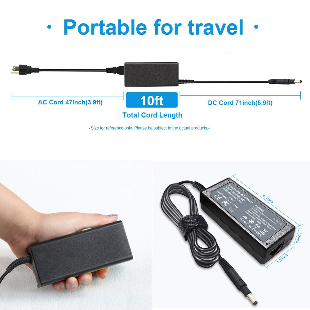 65W Charger Compatible with HP Pavilion TouchSmart Sleekbook 14-B109WM 15-B129WM 15-B119WM 15-B142DX 15-B143CL 14-B120DX 14-b000 14-c000 - JS Bazar