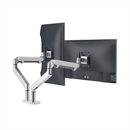 Dual Monitors ARMOR Gas Spring Monitor Arm | LDT51-C024 Desktop Mount JS Bazar