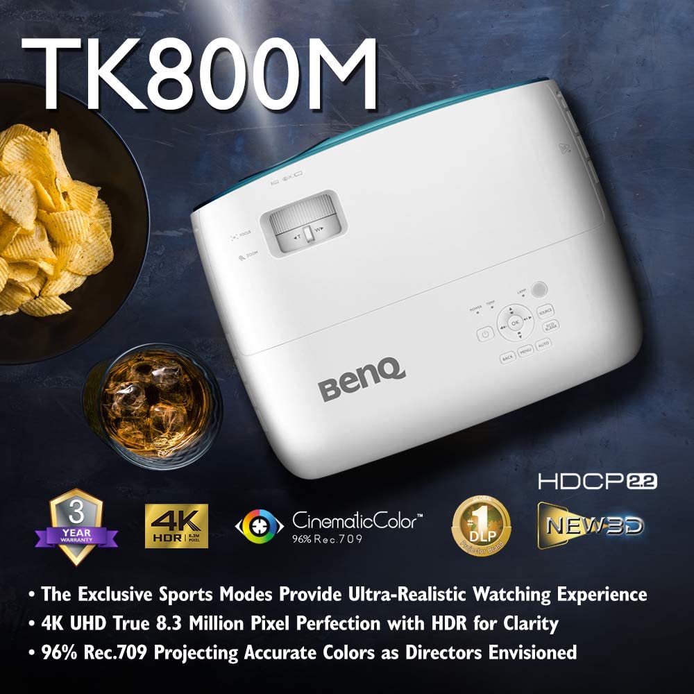 BenQ 4K UHD Home Theater Projector with HDR and HLG, 3000 Lumens, Keystone for Easy Setup Projectors JS Bazar