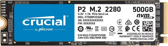 Crucial P2 500GB 3D NAND NVMe PCIe M.2 SSD : CT500P2SSD8 Hard Drives JS Bazar