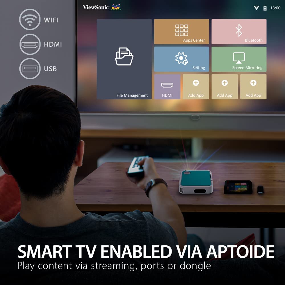 ViewSonic M1 Mini Plus Ultra-Portable Smart LED Projector : VS18107 - JS Bazar