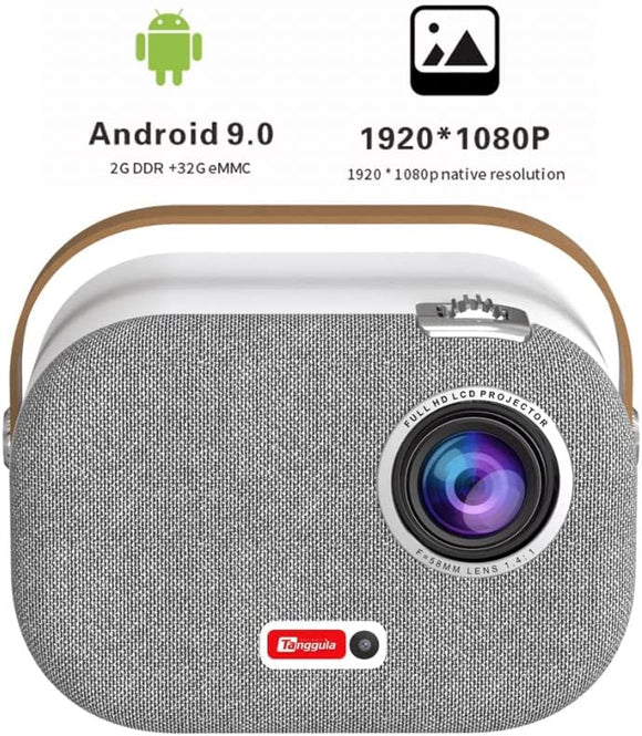 Tanggula Y1 Portable LED Projector + TV Box 2 in 1, Smart Android 9.0 Real Full HD 1080P, 2GB RAM + 32 ROM Projectors JS Bazar