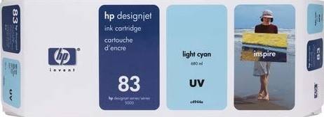 HP 83 Light Cyan Ink Cartridge : C4944A Cartridges JS Bazar