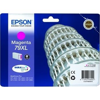 Epson Singlepack Magenta 79XL DURABrite Ultra Ink (C13T79034010) Cartridges JS Bazar