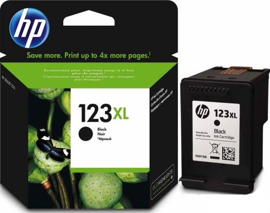 HP 123XL High Yield Black Original Ink Cartridge : F6V19AE Cartridges JS Bazar