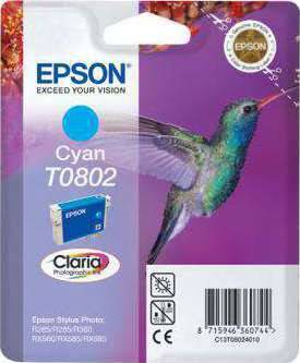 Epson Cyan Ink Cartridge (T0802) Cartridges JS Bazar