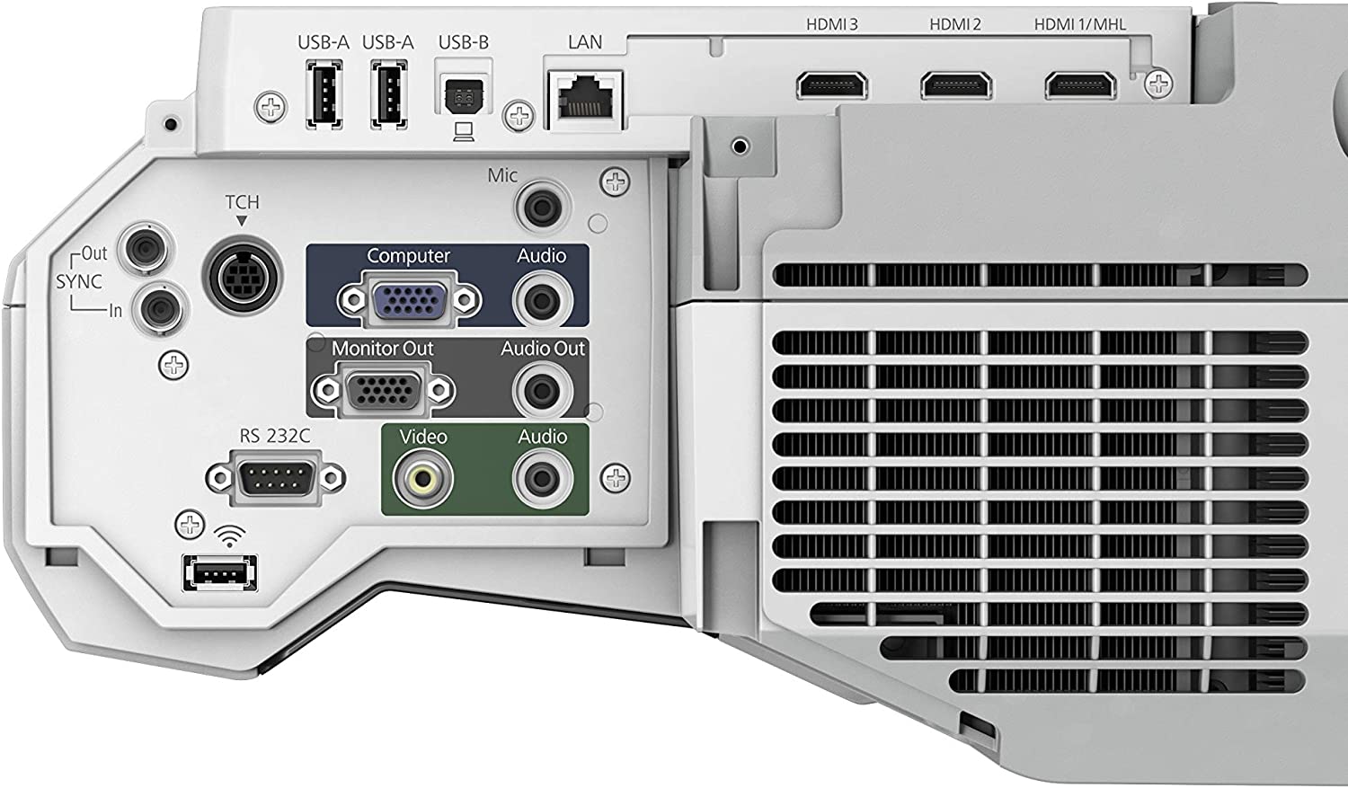 Epson WUXGA 4000 Wireless Projector, 3LCD Technology, Split Screen Technology, 4,000 Lumens : EB-710Ui Projectors JS Bazar