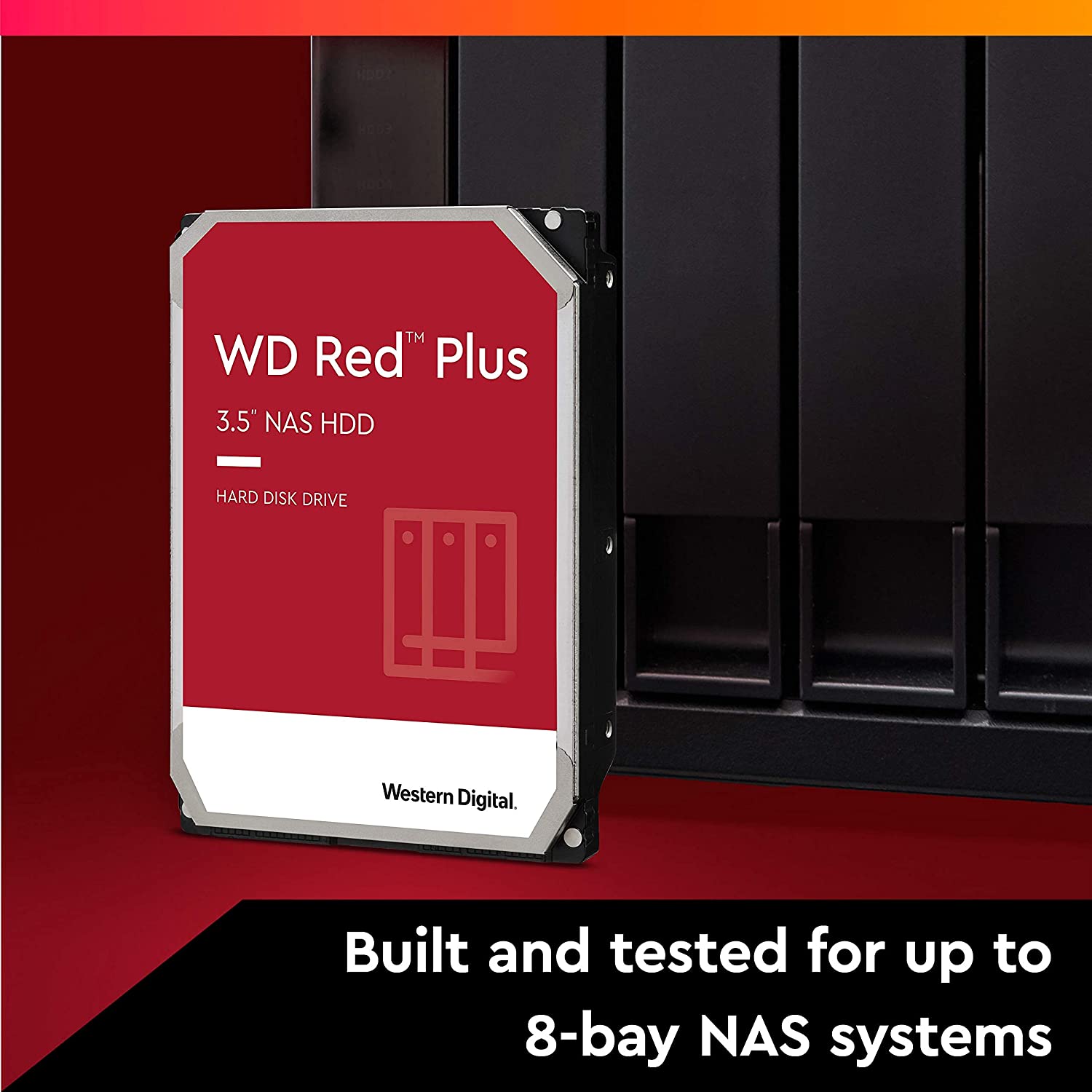 Western Digital 8TB Red Plus NAS Internal Hard Drive HDD, 5640 RPM Class : WD80EFZZ Hard Drives JS Bazar