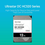 Western Digital Ultrastar DC HDD Server HE12 , 3.5, 12TB, 256MB, 7200 RPM : HUH721212AL5204 Hard Drives JS Bazar