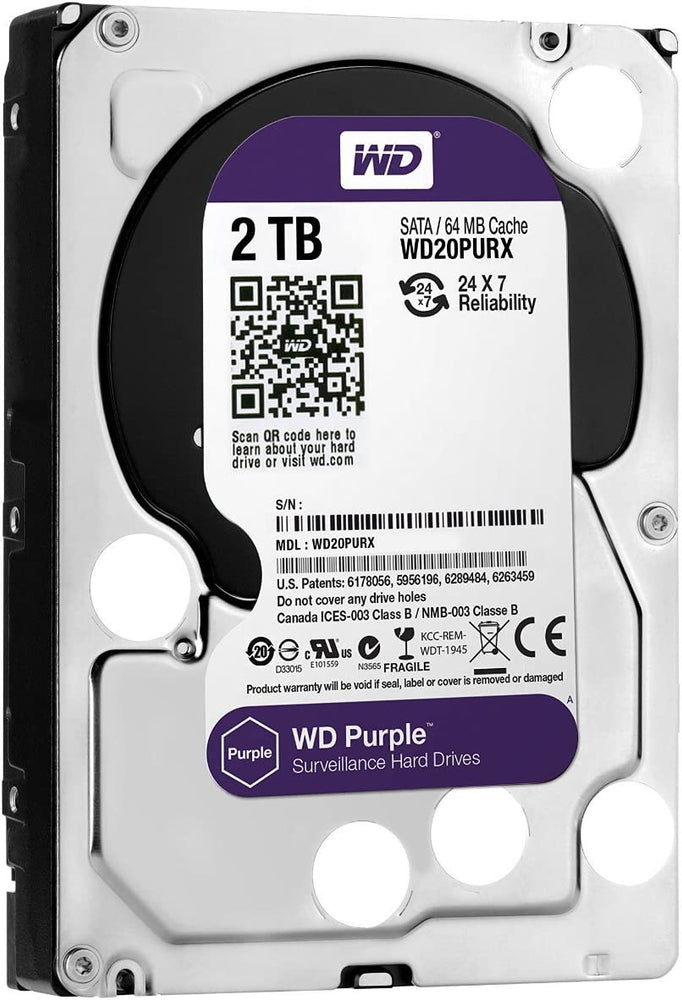 WD 2TB Purple SATA Surveillance Hard Drive : WD20PURZ - JS Bazar