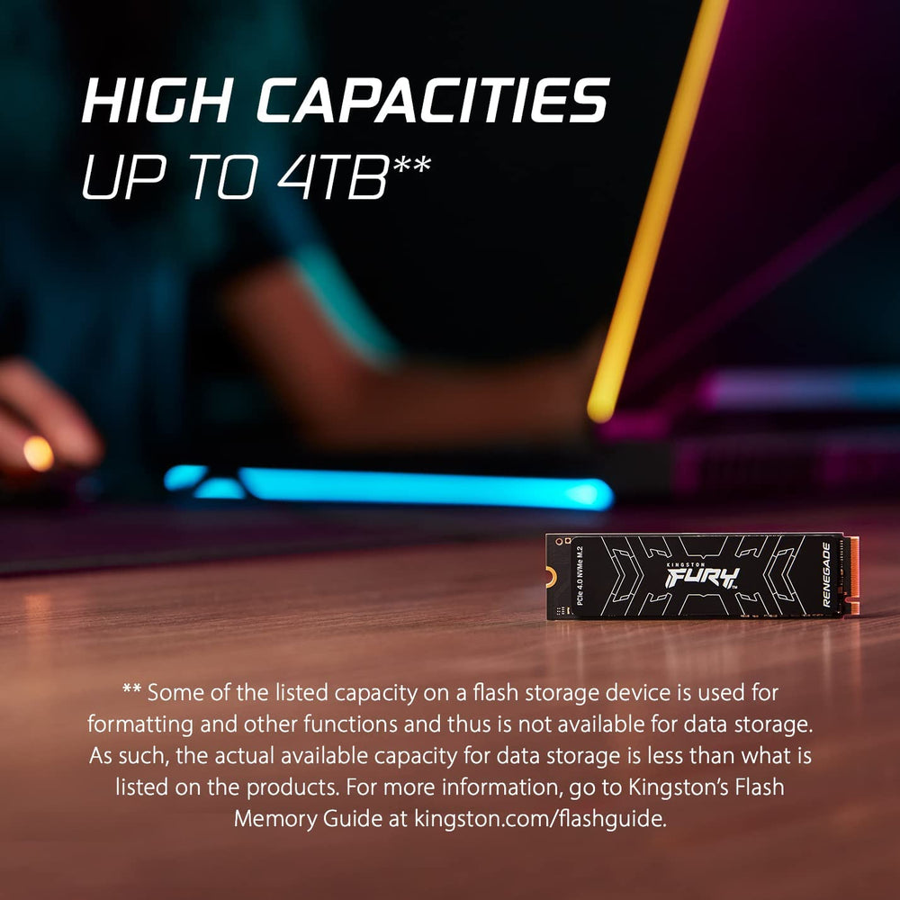 Kingston Fury Renegade 500GB Internal Gaming SSD, PCIe Gen 4.0 NVMe, M.2 2280 : SFYRS/500G - JS Bazar